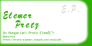 elemer pretz business card